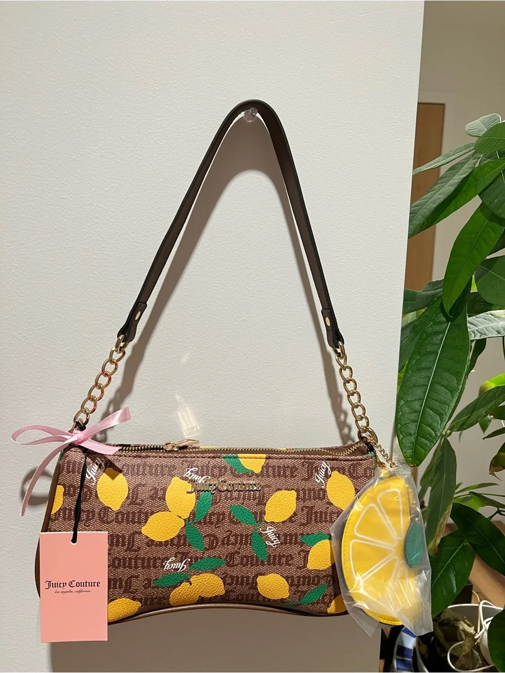 NWT Juicy Couture Lemon Print Shoulder Bag - Picture 2 of 9